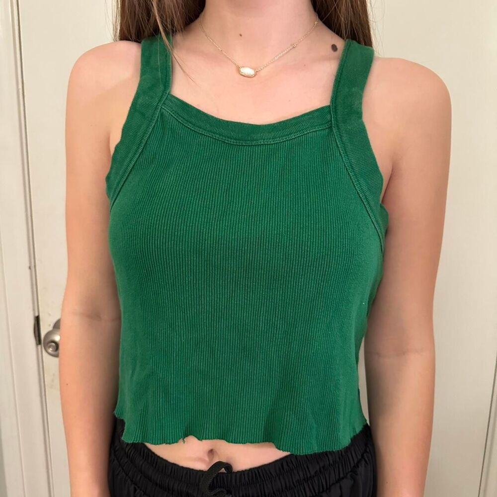 Revolution Women's Green Crop-top